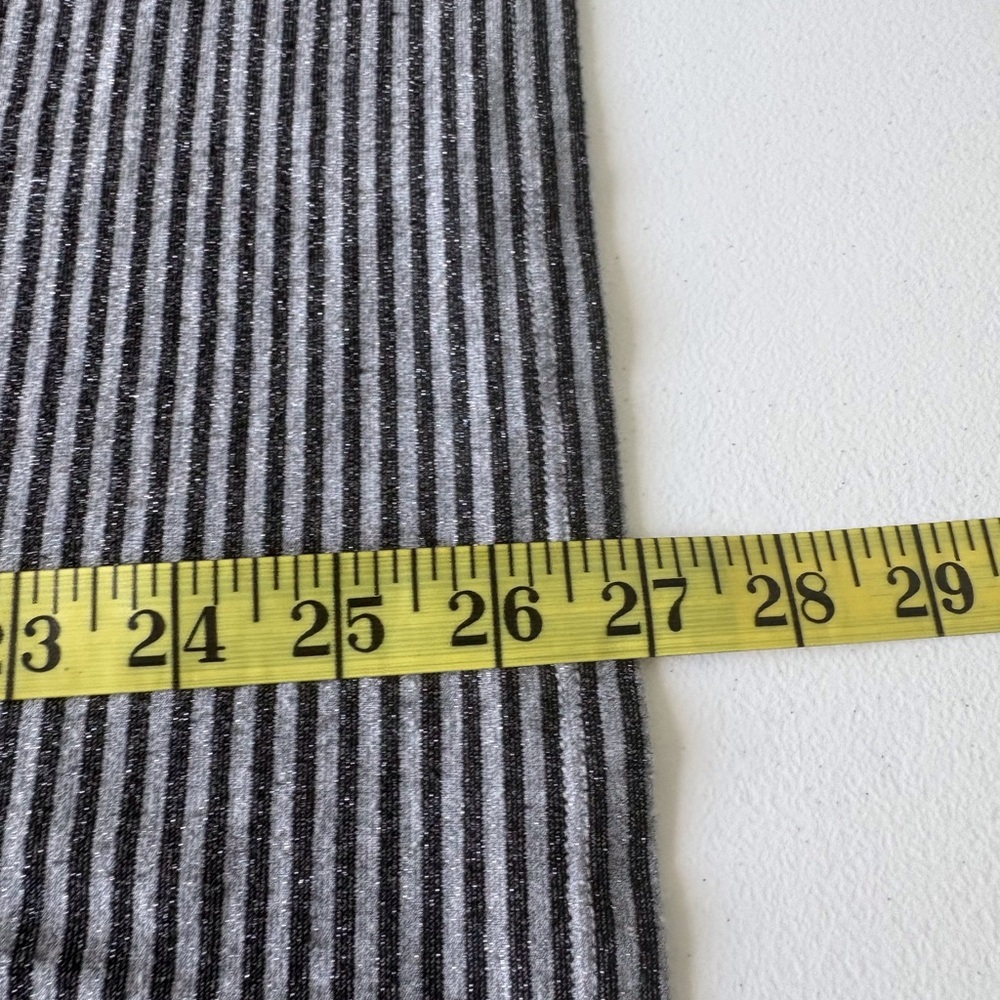 Talbots 2X Turtleneck Long Sleeve Gray Black Silver Stripe Casual Office Stretch - Picture 8 of 8